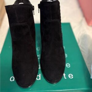 David Tate Elegant Black Suede Ankle Boots NEW in box